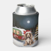 Rafraîchisseur Pour Canette Cocker d'hiver Spaniel Caravan Christmas Adventure (Can devant)
