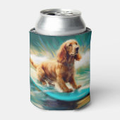 Rafraîchisseur Pour Canette Cocker Spaniel Beach Surf Peinture (Can devant)