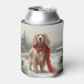 Rafraîchisseur Pour Canette Cocker Spaniel Chien dans Noël de neige (Can devant)