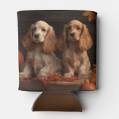 Rafraîchisseur Pour Canette Cocker Spaniel Puppy Automne Citrouille de plaisir (Dos)