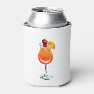 Rafraîchisseur Pour Canette Cocktail Tequila Sunrise aquarelle