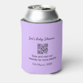 Rafraîchisseur Pour Canette Code QR simple bébé violet avec nom personnalisé (Can Dos)