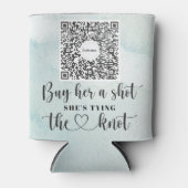 Rafraîchisseur Pour Canette Code QR Venmo de la future mariée Payez un verre à (Devant)