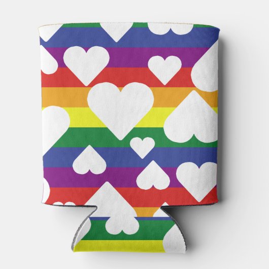 Rafraîchisseur Pour Canette Coeur arc-en-ciel (Dos)