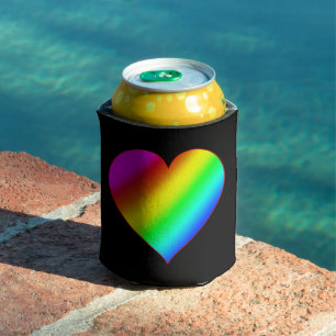 Rafraîchisseur Pour Canette Cœur Coloré Arc-en-ciel Amour Couleur Brillante