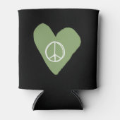 Rafraîchisseur Pour Canette Coeur des signes de paix (Devant)