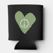 Rafraîchisseur Pour Canette Coeur des signes de paix (Dos)