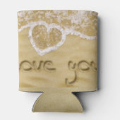 Rafraîchisseur Pour Canette Coeur "Love you" écrit dans Sable (Dos)
