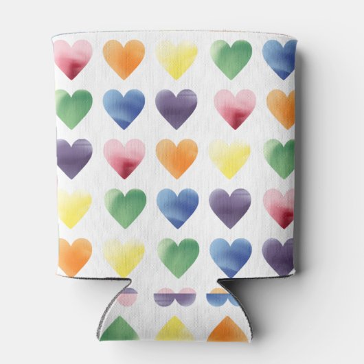 Rafraîchisseur Pour Canette Coeurs arc-en-ciel (Dos)