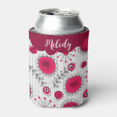 Rafraîchisseur Pour Canette Coeurs blancs blancs blancs blancs Whimsical fleur (Can devant)