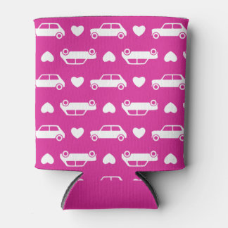 Rafraîchisseur Pour Canette Coeurs Mini Cooper - Pâte Rose Lumineuse