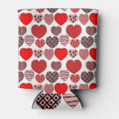 Rafraîchisseur Pour Canette Coeurs répétitifs (Devant)