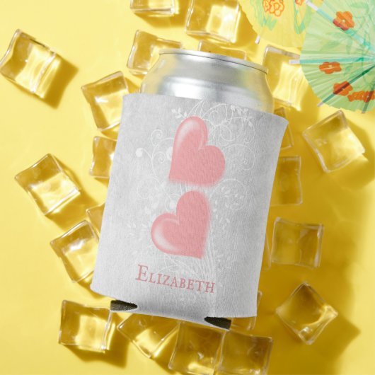 Rafraîchisseur Pour Canette Coeurs roses Personnalisé Pâte de refroidissement (Été in situ)