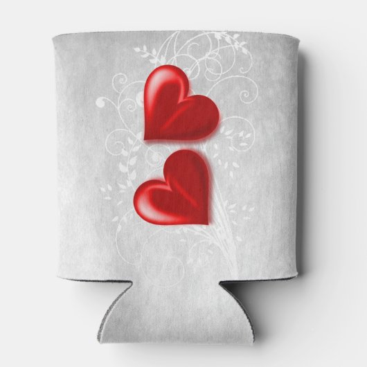 Rafraîchisseur Pour Canette Coeurs rouges Personnalisé Peut refroidir (Dos)