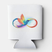 Rafraîchisseur Pour Canette Colibri arc-en-ciel avec symbole Infinity (Dos)