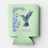 Rafraîchisseur Pour Canette Colibri Design Fleurs Botaniques Amateurs d'oiseau (Dos)