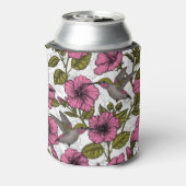 Rafraîchisseur Pour Canette Colibris et fleurs d'hibiscus roses (Can Dos)