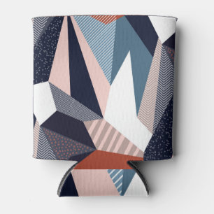 Rafraîchisseur Pour Canette Collage géométrique moderne, motif transparent.