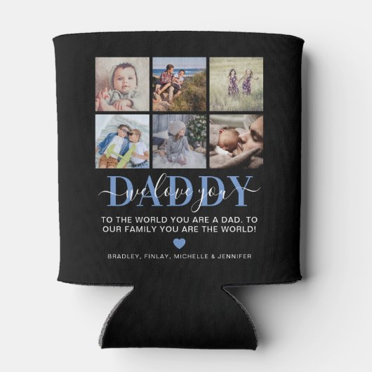 Rafraîchisseur Pour Canette Collage photo 6 Insta tendance DADDY 'we love you' (Dos)