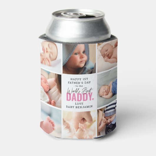 Rafraîchisseur Pour Canette Collage photo du meilleur papa du monde (Can Dos)