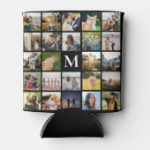 Rafraîchisseur Pour Canette Collage photo Monogramme personnalisé (Devant)