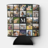 Rafraîchisseur Pour Canette Collage photo Monogramme personnalisé (Dos)
