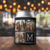 Rafraîchisseur Pour Canette Collage photo tendance noir et blanc avec Monogram