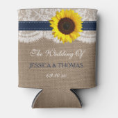 Rafraîchisseur Pour Canette Collection de Mariages de tournesol rustique - Mar (Devant)