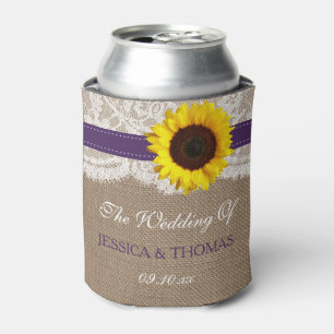 Rafraîchisseur Pour Canette Collection de Mariages de tournesol rustique - vio