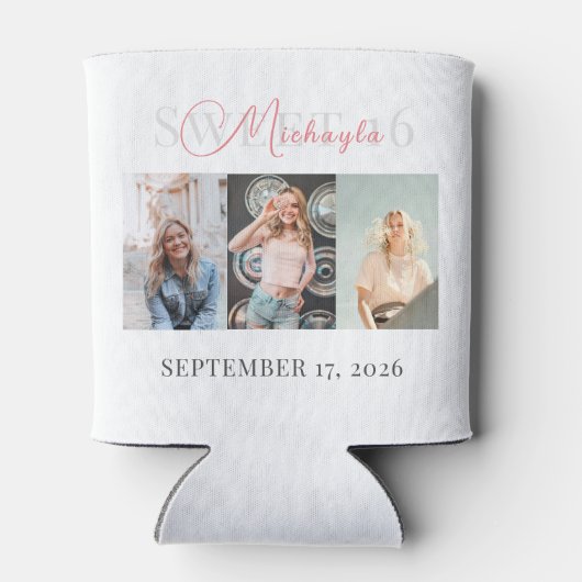 Rafraîchisseur Pour Canette Collection photo Modern Sweet 16 (Dos)