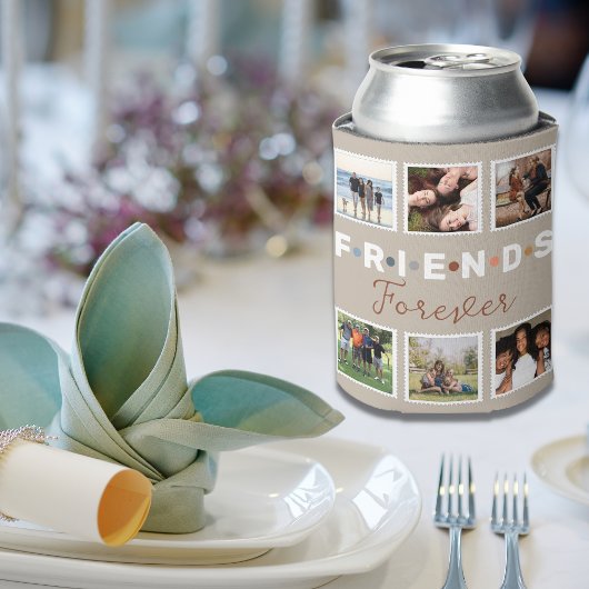 Rafraîchisseur Pour Canette Collection photo moderne Beige Friends Forever