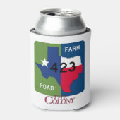 Rafraîchisseur Pour Canette Colony, TX, FM 423 & Texas Longhorn Can Cooler (Can devant)