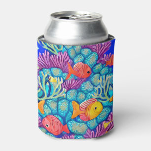 Rafraîchisseur Pour Canette Coloré sous-marin Coral Reef Motif sans couture