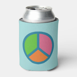 Rafraîchisseur Pour Canette Colorée Peace Signer personnalisé monogramme boiss