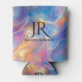 Rafraîchisseur Pour Canette Colorful opal swirly flowing marble texture (Devant)