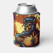 Rafraîchisseur Pour Canette Comic Book Style Werewolf devant la Pleine lune (Can Dos)