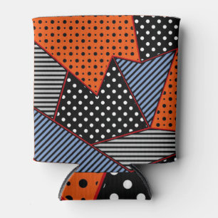 Rafraîchisseur Pour Canette Composition géométrique Abstraite : Bleu orange