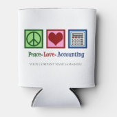 Rafraîchisseur Pour Canette Comptable Peace Love Office Comptable sur mesure (Devant)