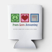 Rafraîchisseur Pour Canette Comptable Peace Love Office Comptable sur mesure (Dos)