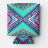 Rafraîchisseur Pour Canette Concentré Cerclé Au Point Abstrait (Devant)