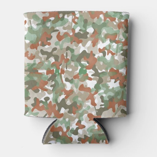 Rafraîchisseur Pour Canette Conception camouflage vert en tons terre (Devant)