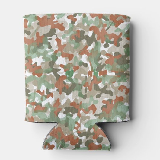 Rafraîchisseur Pour Canette Conception camouflage vert en tons terre (Dos)
