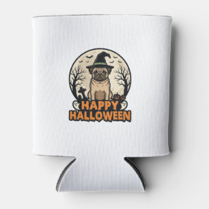 Rafraîchisseur Pour Canette Conception de chemise vintage Pug Joyeux Halloween