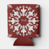 Rafraîchisseur Pour Canette Conception de flocon de neige de Noël (Dos)