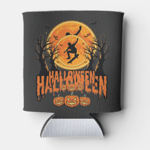 Rafraîchisseur Pour Canette Conception de lune de skateboard d'Halloween Hallo