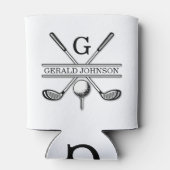 Rafraîchisseur Pour Canette Conception de Monogramme de Golf customisé (Dos)