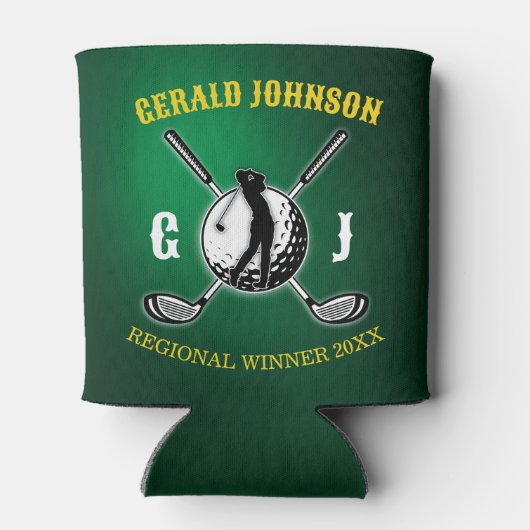 Rafraîchisseur Pour Canette Conception de monogramme de golf sur mesure (Dos)