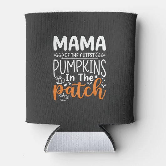Rafraîchisseur Pour Canette Conception de patch de citrouilles maman Halloween (Devant)