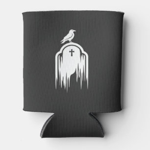 Rafraîchisseur Pour Canette Conception de silhouette de tombe de corbeau Hallo