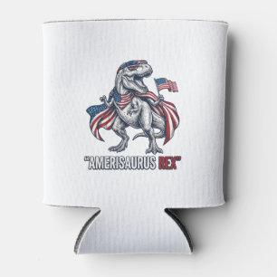 Rafraîchisseur Pour Canette Conception de T-shirt blanc de T-Rex patriotique A